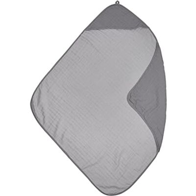 MEYCO Musselin Asciugamano con cappuccio, 80 x 80 cm, colore: grigio MEYCO Musselin Asciugamano con cappuccio, 80 x 80 cm, colore: grigio
