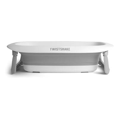 Twistshake Vaschetta Bagnetto Pieghevole Antiscivolo 30L Design Ergonomico e Compatto Vasca Portatile Neonati Doccia Bimbi Sicura Utilizzo da 0+ Mesi Grigio Bianco Twistshake Vaschetta Bagnetto Pieghevole Antiscivolo 30L Design Ergonomico e Compatto Vasca Portatile Neonati Doccia Bimbi Sicura Utilizzo da 0+ Mesi Grigio Bianco