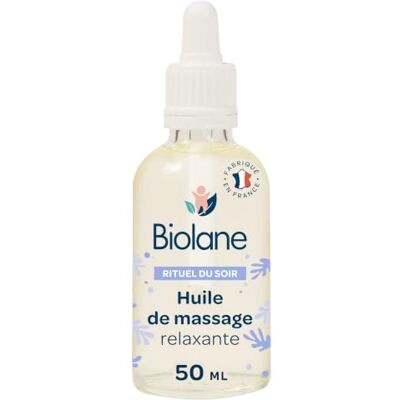 Biolane Olio da massaggio Bambino Relax Profumo rilassante e lenitivo 99% di ingredienti naturali 50 ml Made in Francia, Bianco, 50,00 ml (Confezione da 1) Biolane Olio da massaggio Bambino Relax Profumo rilassante e lenitivo 99% di ingredienti naturali 50 ml Made in Francia, Bianco, 50,00 ml (Confezione da 1)