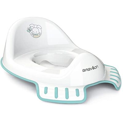 BABYLON Flipper Riduttore WC Bambini, Copriwater, antiscivolo, Bianco BABYLON Flipper Riduttore WC Bambini, Copriwater, antiscivolo, Bianco