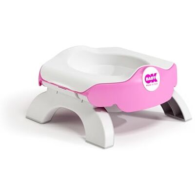 OKBABY Roady Vasino e Riduttore WC per Bambini Pieghevole, si Usa anche in Viaggio Rosa OKBABY Roady Vasino e Riduttore WC per Bambini Pieghevole, si Usa anche in Viaggio Rosa