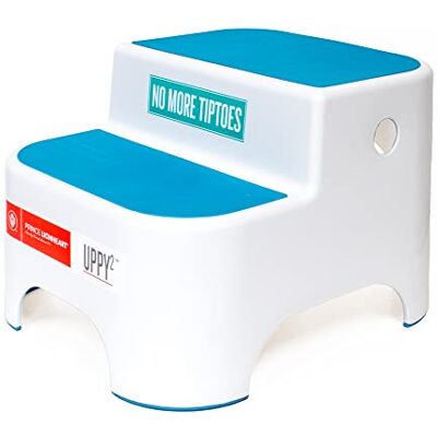 Prince Lionheart Uppy2 Sgabello A Due Passi Per Bambini Versatile Gradini E Base Antiscivolo Allenamento Vasino Sgabello A Due Scalini Maniglie Per Il Trasporto Cucina e Bagno, color Blu Prince Lionheart Uppy2 Sgabello A Due Passi Per Bambini Versatile Gradini E Base Antiscivolo Allenamento Vasino Sgabello A Due Scalini Maniglie Per Il Trasporto Cucina e Bagno, color Blu