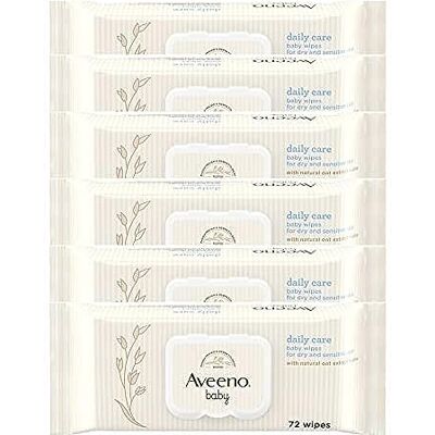 Aveeno Salviettine Daily Care Pulizia delicata ed efficiente, essenziali per neonati e bambini, 72 salviette, coperchio su ogni confezione Aveeno Salviettine Daily Care Pulizia delicata ed efficiente, essenziali per neonati e bambini, 72 salviette, coperchio su ogni confezione
