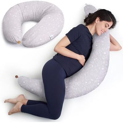 Niimo ® Cuscino Gravidanza e Allattamento – 2-in-1 per Dormire Laterale 200 x 70 cm, 100% Cotone, OEKO-TEX® Standard 100, Traspirante e Lavabile in Lavatrice, Cuscino Allattamento e Gravidanza 2in1 Niimo ® Cuscino Gravidanza e Allattamento – 2-in-1 per Dormire Laterale 200 x 70 cm, 100% Cotone, OEKO-TEX® Standard 100, Traspirante e Lavabile in Lavatrice, Cuscino Allattamento e Gravidanza 2in1