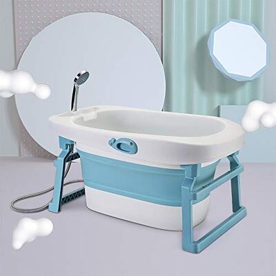 OHMG Vaschetta Pieghevole Per Bambini,Portatile Pieghevole Bagnetto per Neonato con supporto,Vasca Bagno Neonato per 0-6 Anni,con Tappetino Antiscivolo e Foro di Scarico OHMG Vaschetta Pieghevole Per Bambini,Portatile Pieghevole Bagnetto per Neonato con supporto,Vasca Bagno Neonato per 0-6 Anni,con Tappetino Antiscivolo e Foro di Scarico