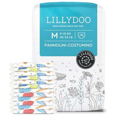 LILLYDOO Pannolini costumino , taglia M (9+ kg), 18 pz, delicati sulla pelle LILLYDOO Pannolini costumino , taglia M (9+ kg), 18 pz, delicati sulla pelle
