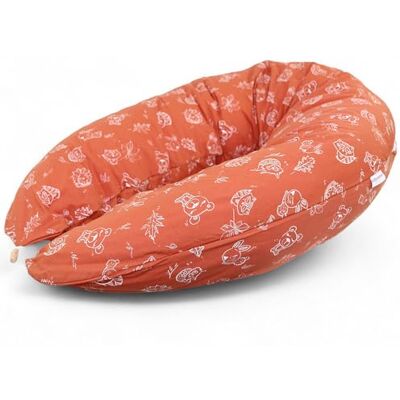 HOBEA-Germany Cuscino per allattamento 190 cm x 76 cm XXL Cuscino per la gravidanza Cuscino per chi dorme sul fianco con rivestimento in cotone biologico (Abitante della foresta rosso ruggine) HOBEA-Germany Cuscino per allattamento 190 cm x 76 cm XXL Cuscino per la gravidanza Cuscino per chi dorme sul fianco con rivestimento in cotone biologico (Abitante della foresta rosso ruggine)