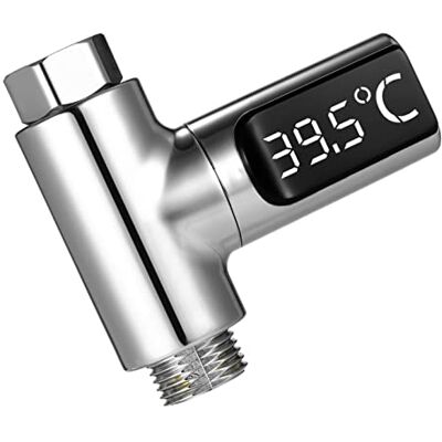 Kavolet Termometro per Doccia, Digitale LED Termometro, Girevole a 360 Gradi 5-85°C, Monitoraggio Temperatura Acqua Bagno Kavolet Termometro per Doccia, Digitale LED Termometro, Girevole a 360 Gradi 5-85°C, Monitoraggio Temperatura Acqua Bagno