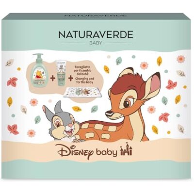 Naturaverde Baby Disney Bambi Changing Pad Gift Set Detergente Delicato Corpo e Capelli 250ml, Crema Protettiva Cambio 100ml e Tappetino Cambio Pannolino 30x60 Naturaverde Baby Disney Bambi Changing Pad Gift Set Detergente Delicato Corpo e Capelli 250ml, Crema Protettiva Cambio 100ml e Tappetino Cambio Pannolino 30x60