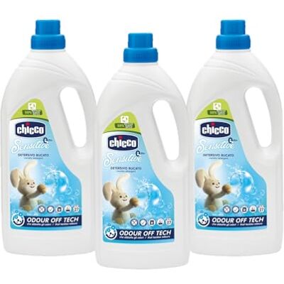 Artsana Chicco Sensitive Detersivo Bucato Ipoallergenico, rimuove Macchie e Odori, 0+ Mesi 1.5 litri (confezione da 3 flaconi) Artsana Chicco Sensitive Detersivo Bucato Ipoallergenico, rimuove Macchie e Odori, 0+ Mesi 1.5 litri (confezione da 3 flaconi)