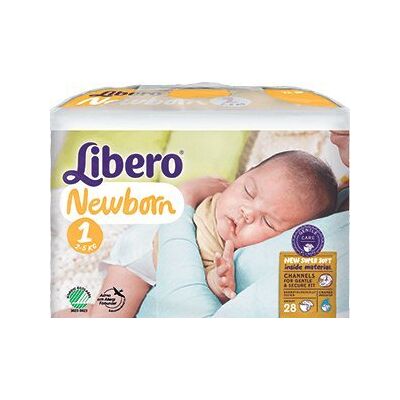libero Newborn 1 Bambini di 2 a 5 kg 28 pannolini libero Newborn 1 Bambini di 2 a 5 kg 28 pannolini