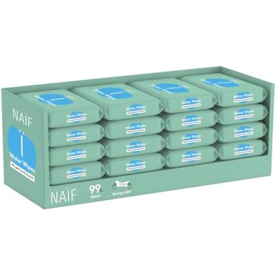 Naïf Salviette senza plastica 864 pezzi (16 confezioni da 54 salviette ciascuna) Cura del sederino, del corpo e del viso del bambino 99% acqua 0% profumo e alcol Naïf Salviette senza plastica 864 pezzi (16 confezioni da 54 salviette ciascuna) Cura del sederino, del corpo e del viso del bambino 99% acqua 0% profumo e alcol