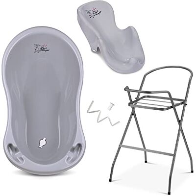 Babykajo Set Vasca da Bagno per Neonati Con Supporto Certificato da TÜV Rheinland! Seggiolino, Scarico e Supporto Inclusi Babykajo Set Vasca da Bagno per Neonati Con Supporto Certificato da TÜV Rheinland! Seggiolino, Scarico e Supporto Inclusi