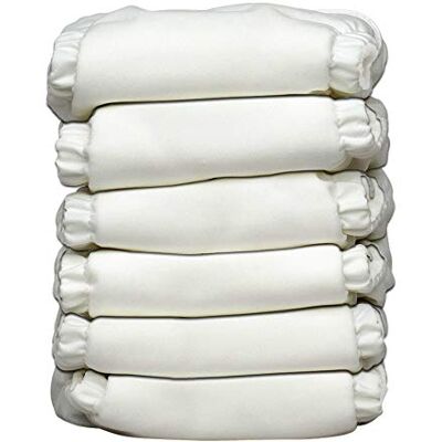 Charlie Banana ibrido All-in-One pannolini con dodici inserti riutilizzabili, taglia 1, bianco, pezzi Charlie Banana ibrido All-in-One pannolini con dodici inserti riutilizzabili, taglia 1, bianco, pezzi