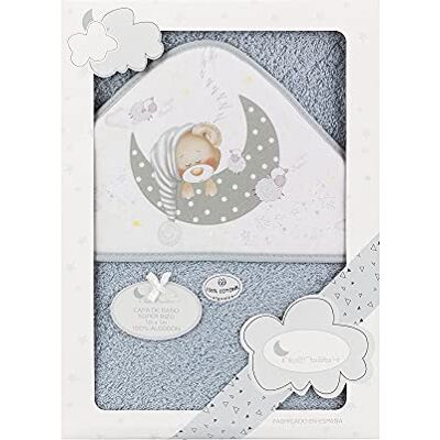 Interbaby Asciugamano con cappuccio per neonato BEAR SLEEPING in grigio 560 g Interbaby Asciugamano con cappuccio per neonato BEAR SLEEPING in grigio 560 g