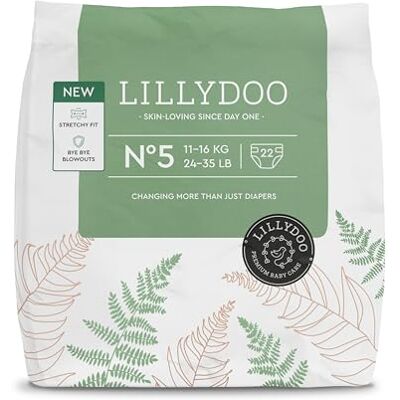 LILLYDOO Pannolini con cellulosa non sbiancata, taglia 5 (11+ kg), 22 pz LILLYDOO Pannolini con cellulosa non sbiancata, taglia 5 (11+ kg), 22 pz