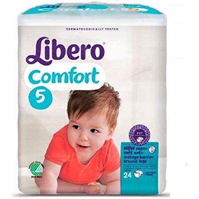 libero Comfort 5 Bambini di 10 a 14 kg Scatola di 200 pannolini libero Comfort 5 Bambini di 10 a 14 kg Scatola di 200 pannolini