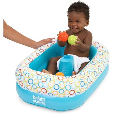 Bright Starts 2 in 1 Bathe & Giggle, Vaschetta Portatile con Palline, Vaschetta Bagnetto Neonato Gonfiabile con Pompa Integrata e 8 Palline Galleggianti, per Bagnetto e Piscina, 6+ Mesi Bright Starts 2 in 1 Bathe & Giggle, Vaschetta Portatile con Palline, Vaschetta Bagnetto Neonato Gonfiabile con Pompa Integrata e 8 Palline Galleggianti, per Bagnetto e Piscina, 6+ Mesi