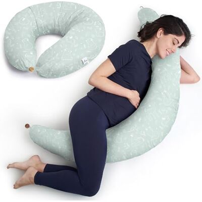 Niimo ® Cuscino Gravidanza e Allattamento – 2-in-1 per Dormire Laterale 200 x 70 cm, 100% Cotone, OEKO-TEX® Standard 100, Traspirante e Lavabile in Lavatrice, Cuscino Allattamento e Gravidanza 2in1 Niimo ® Cuscino Gravidanza e Allattamento – 2-in-1 per Dormire Laterale 200 x 70 cm, 100% Cotone, OEKO-TEX® Standard 100, Traspirante e Lavabile in Lavatrice, Cuscino Allattamento e Gravidanza 2in1