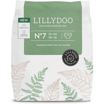 LILLYDOO Pannolini con cellulosa non sbiancata, taglia 7 (15+ kg), 17 pz LILLYDOO Pannolini con cellulosa non sbiancata, taglia 7 (15+ kg), 17 pz