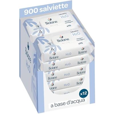 Biolane Salviette neonato all’Acqua 900 Salviettine (12x75) Detergenti Delicate per Neonati 99% Ingredienti di Origine Naturale Senza Risciacquo Fin dalla Nascita Biolane Salviette neonato all’Acqua 900 Salviettine (12x75) Detergenti Delicate per Neonati 99% Ingredienti di Origine Naturale Senza Risciacquo Fin dalla Nascita