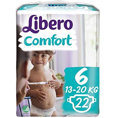 libero Comfort 6 pannolini per neonati 13-22 kg (8 confezioni da 22) libero Comfort 6 pannolini per neonati 13-22 kg (8 confezioni da 22)