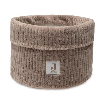 Jollein Cestino portaoggetti per fasciatoio – Cloudy Rib – Milky Coffee – Organizer per fasciatoio – Accessorio per fasciatoio – 14x18cm Jollein Cestino portaoggetti per fasciatoio – Cloudy Rib – Milky Coffee – Organizer per fasciatoio – Accessorio per fasciatoio – 14x18cm