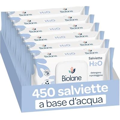 Biolane Salviette neonato all’Acqua – 450 Salviettine (6x75) – Detergenti Delicate per Neonati – 99% Ingredienti di Origine Naturale – Senza Risciacquo – Fin dalla Nascita Biolane Salviette neonato all’Acqua – 450 Salviettine (6x75) – Detergenti Delicate per Neonati – 99% Ingredienti di Origine Naturale – Senza Risciacquo – Fin dalla Nascita