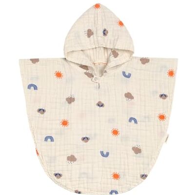 Lässig Poncho da bagno in mussola per bambini con cappuccio/Muslin Poncho Blossom Nature Lässig Poncho da bagno in mussola per bambini con cappuccio/Muslin Poncho Blossom Nature