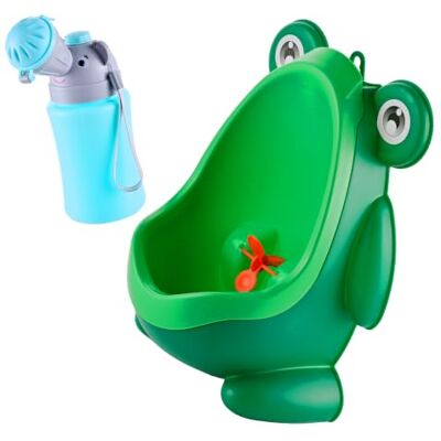 Relaxdays set di 2 urinali per bambini, rana e elefante Relaxdays set di 2 urinali per bambini, rana e elefante