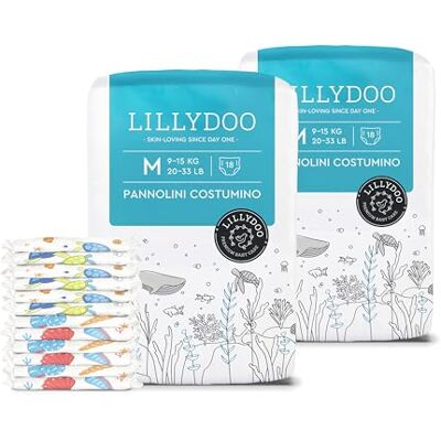 LILLYDOO Pannolini costumino , taglia M (9+ kg), 36 pz, delicati sulla pelle LILLYDOO Pannolini costumino , taglia M (9+ kg), 36 pz, delicati sulla pelle