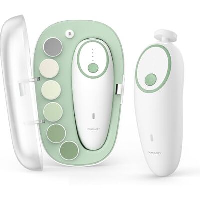 momcozy Lima Unghie Neonato, Tagliaunghie Elettrico per Neonati, 7 Testine Luce 360°, Arresto automatico al contatto, rumore <35 dB, 7 testine per neonati e adulti, 4 velocità, Ricarica USB-C momcozy Lima Unghie Neonato, Tagliaunghie Elettrico per Neonati, 7 Testine Luce 360°, Arresto automatico al contatto, rumore <35 dB, 7 testine per neonati e adulti, 4 velocità, Ricarica USB-C
