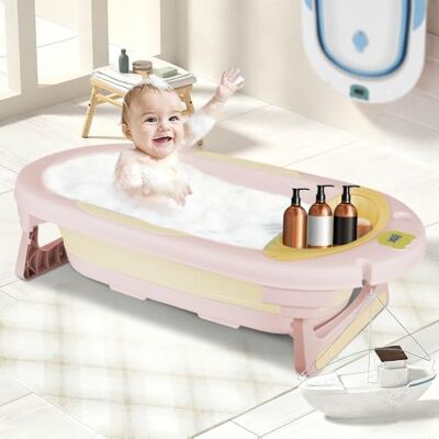LANTUS Baignoire per Bambini Pieghevole Adatta a Neonati da 0 a 36 Mesi, Ergonomica e Salvaspazio, Vasca per Bambini – Ideale per la Doccia – (Stile 2) 96 x 53 x 23,5 cm Rosa LANTUS Baignoire per Bambini Pieghevole Adatta a Neonati da 0 a 36 Mesi, Ergonomica e Salvaspazio, Vasca per Bambini – Ideale per la Doccia – (Stile 2) 96 x 53 x 23,5 cm Rosa