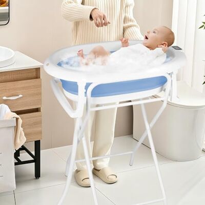 LANTUS Vasca da bagno pieghevole per bambini a piedi – Grande Vasca da bagno Xxl con supporto/sedile e kit di drenaggio – Bacino per neonati dalla nascita a 3 anni – Regalo per bambini – (stile 1) 85 x 47 x LANTUS Vasca da bagno pieghevole per bambini a piedi – Grande Vasca da bagno Xxl con supporto/sedile e kit di drenaggio – Bacino per neonati dalla nascita a 3 anni – Regalo per bambini – (stile 1) 85 x 47 x