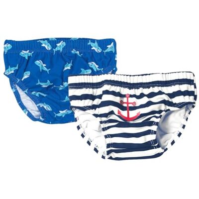 Playshoes Pannolini da Bagno Unisex per Neonati e Bambini (Confezione da 2), Squalo + Martim, 74/80 cm Playshoes Pannolini da Bagno Unisex per Neonati e Bambini (Confezione da 2), Squalo + Martim, 74/80 cm