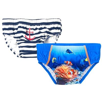 Playshoes Pannolini da Bagno Unisex per Neonati e Bambini (Confezione da 2), Subacquea + Marittimo, 62/68 cm Playshoes Pannolini da Bagno Unisex per Neonati e Bambini (Confezione da 2), Subacquea + Marittimo, 62/68 cm