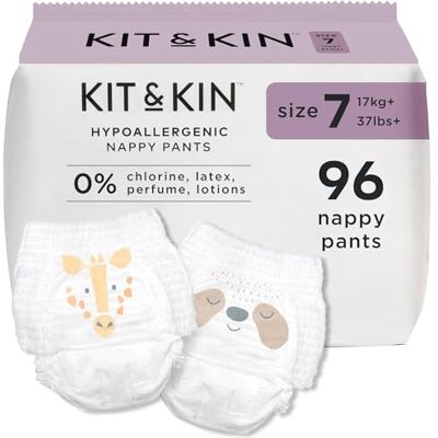 Kit & Kin Pannolini pull-up, taglia XXL7, 96 pezzi, confezione da 6 Kit & Kin Pannolini pull-up, taglia XXL7, 96 pezzi, confezione da 6
