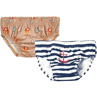 Playshoes Pannolini da Bagno Unisex per Neonati e Bambini (Confezione da 2), Animali Selvatici + Marittimo, 74/80 cm Playshoes Pannolini da Bagno Unisex per Neonati e Bambini (Confezione da 2), Animali Selvatici + Marittimo, 74/80 cm