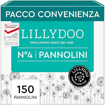 LILLYDOO Pannolini , taglia 4 (9+ kg), 150 pz, delicati sulla pelle LILLYDOO Pannolini , taglia 4 (9+ kg), 150 pz, delicati sulla pelle