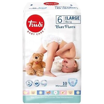 Pannolini Trudi Extra Large Taglia 6 - 10 Pezzi Pannolini Trudi Extra Large Taglia 6 - 10 Pezzi