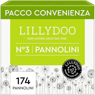LILLYDOO Pannolini , taglia 3 (6+ kg), 174 pz, delicati sulla pelle LILLYDOO Pannolini , taglia 3 (6+ kg), 174 pz, delicati sulla pelle