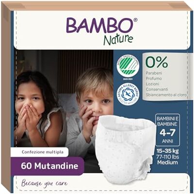 Bambo Nature Bambo Dreamy Pannolini Mutandina Notte Taglia M (15-35 kg) 60 pz Scatola mensile, Night Pants, Pannolini pull-up, Ultra assorbenti, Per enuresi notturna Bambo Nature Bambo Dreamy Pannolini Mutandina Notte Taglia M (15-35 kg) 60 pz Scatola mensile, Night Pants, Pannolini pull-up, Ultra assorbenti, Per enuresi notturna