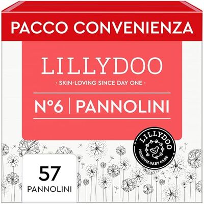 LILLYDOO Pannolini , taglia 6 (13+ kg), 57 pz, delicati sulla pelle LILLYDOO Pannolini , taglia 6 (13+ kg), 57 pz, delicati sulla pelle