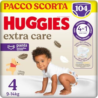 Huggies Maxi Taglia 4 Pannolini - Barriere Alte, Cuscinetti Morbidi Huggies Maxi Taglia 4 Pannolini - Barriere Alte, Cuscinetti Morbidi