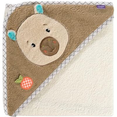 Fehn Kapuzenbadetuch Capybara – Baby Badeponcho aus Frottee mit Kapuze und niedlichem Capybara Motiv – Baby Handtuch mit Kapuze saugstark und kuschelweich – für Babys und Kleinkinder ab 0+ Monaten Fehn Kapuzenbadetuch Capybara – Baby Badeponcho aus Frottee mit Kapuze und niedlichem Capybara Motiv – Baby Handtuch mit Kapuze saugstark und kuschelweich – für Babys und Kleinkinder ab 0+ Monaten