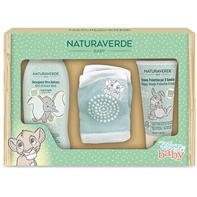 Naturaverde Kids Disney Baby Set Regalo con Detergente Corpo e Capelli 200ml, Crema Protettiva per il Cambio 100ml e Ginocchiere per Gattonare con Antiscivolo Naturaverde Kids Disney Baby Set Regalo con Detergente Corpo e Capelli 200ml, Crema Protettiva per il Cambio 100ml e Ginocchiere per Gattonare con Antiscivolo