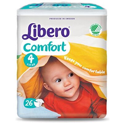 LIBERO Pannolini Comfort Misura 4 Kg 7/14 LIBERO Pannolini Comfort Misura 4 Kg 7/14