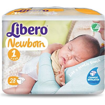 libero Pannolini Newborn Misura 1 Kg 2/5-112 pezzi (4 pacchi da 28) libero Pannolini Newborn Misura 1 Kg 2/5-112 pezzi (4 pacchi da 28)