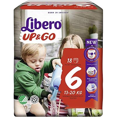 libero Pannolini Up & Go Taglia 6 Pacchi 8x18Pz (144PZ) Pacco Scorta libero Pannolini Up & Go Taglia 6 Pacchi 8x18Pz (144PZ) Pacco Scorta