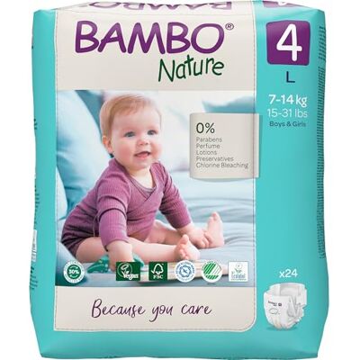 Bambo Nature Pannolini ecologici premium, maxi taglia 4 (7-14 kg) Bambo Nature Pannolini ecologici premium, maxi taglia 4 (7-14 kg)